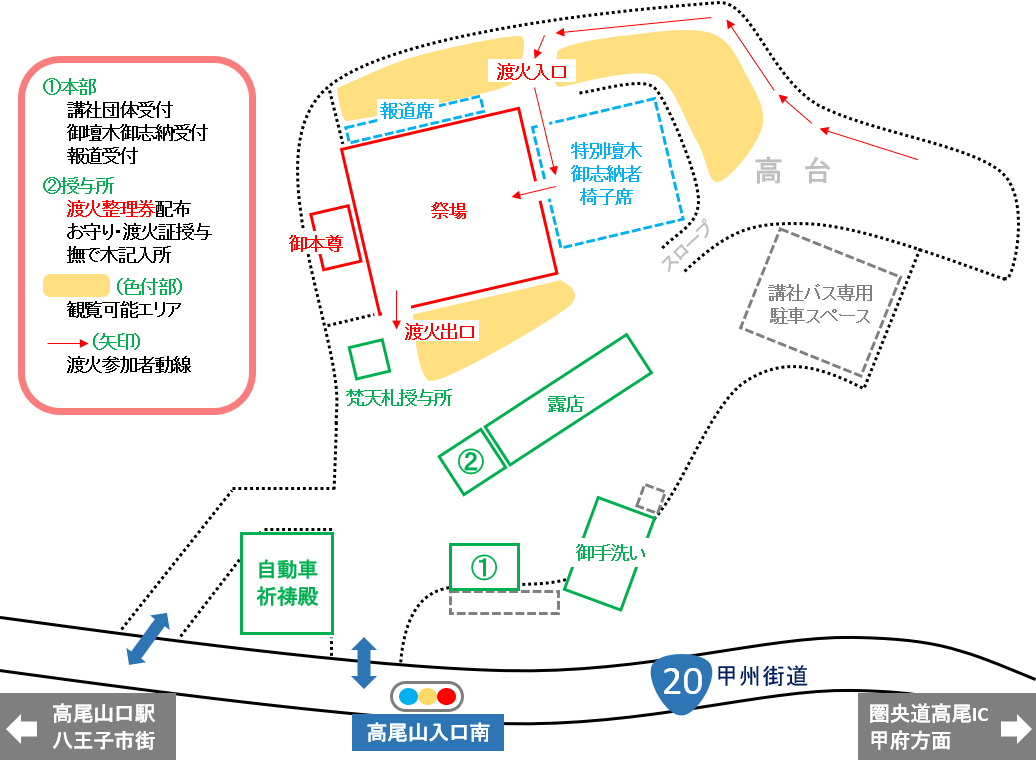 火渡り祭　会場図